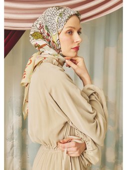 Starlıght Harmony Desen Floş Viskon Eşarp Sage