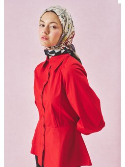 Tales Of Love Desen Floş Viskon Eşarp Black Storm