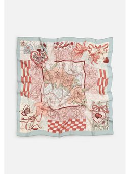 Tales Of Love Desen Floş Viskon Eşarp Blush