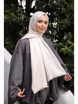 Bej İpekhan Pamuk Jakarlı Şal