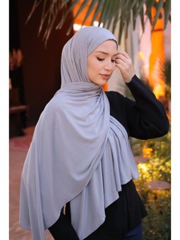 Gri Cazz Scarf Penye Şal