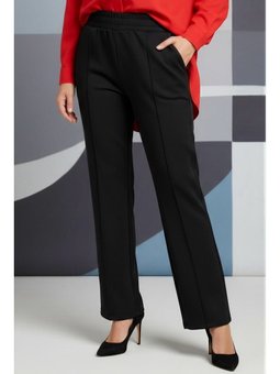 Siyah Bel Lastikli Çimalı Scuba Pantolon