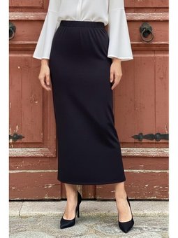Siyah Bel Lastikli Kalem Etek