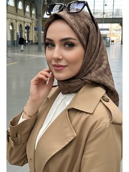 Vizon Soft Dijital Pamuklu Eşarp