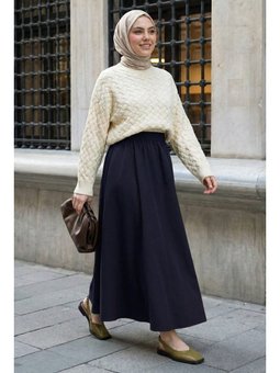 Cepli Kloş Duble Lacivert Etek