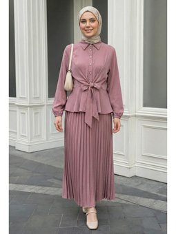 Eteği Piliseli Gül Kurusu Takım