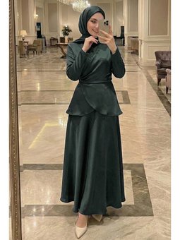 İspanyol Kol Haki Saten Takım