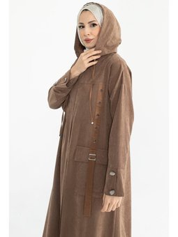 Sahra Cupra Kemer Detaylı Ferace Taba