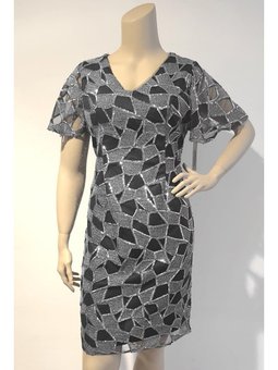 Büyük Beden Kısa Siyah Abiye Elbise