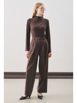 Classıc Pileli Kahverengi Pantolon