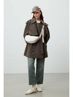 Lızbon Oversıze Kısa Vizon Trençkot