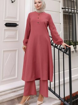 Gül Kurusu İkili Düğmeli Takım