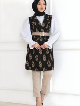 Siyah Desenli Ceket
