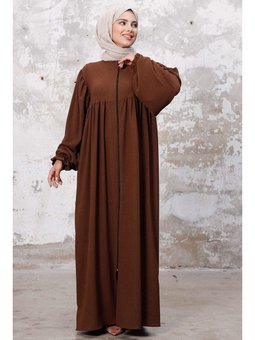 Esyel Büzgü Kol Kahve Ferace