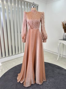 Güneş Rana Zenn Abiye Elbise Rose