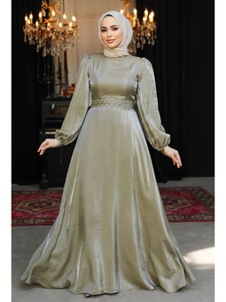 Boncuk Detaylı Açık Haki 23301ahk