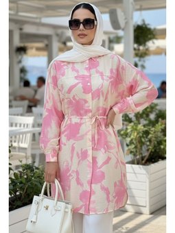 Desenli Pembe Tunik 26605p