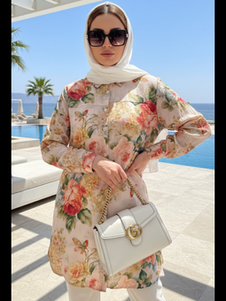 Desenli Pudra Tunik 26604pd