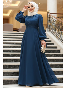 Drape Detaylı Lacivert 4823l