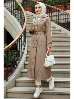 Düğmeli Bisküvi Trençkot 7261bs