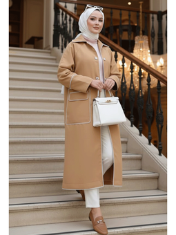 Düğmeli Bisküvi Trençkot 9206bs