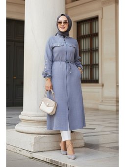 Düğmeli Gri Tunik 645gr