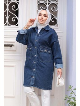 Düğmeli Kot Ceket 20411l