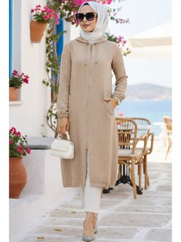 Fermuarlı Bej Kap 70792bej