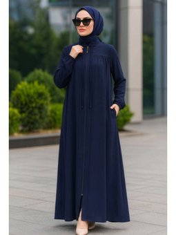 Fermuarlı Lacivert Ferace 45290l