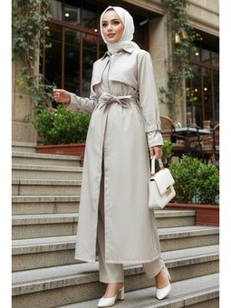 Kemerli Bej Trençkot 10700bej