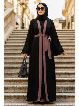 Kemerli Gül Kurusu Abaya 55440gk