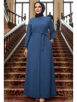 Kemerli İndigo Mavisi Ferace 26391ım