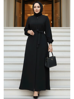 Kemerli Siyah Ferace 26391s