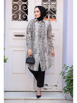 Leopar Desenli Viskon Tunik 11529lp