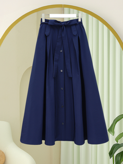 Önü Düğmeli Bağcıklı Paraşüt Laci Etek