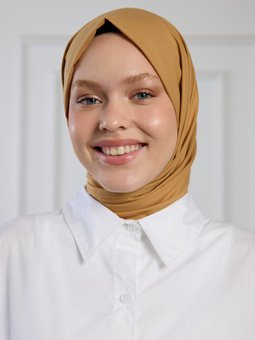 Pure Pamuk Camel Şal