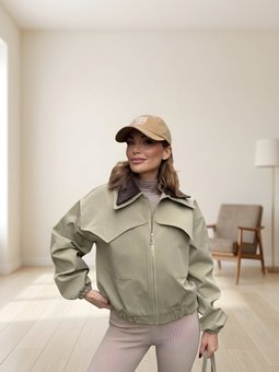 Yeşil Çift Yakalı Mont Ceket