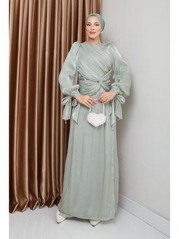 Refka Abiye Elbise Acik Yesil