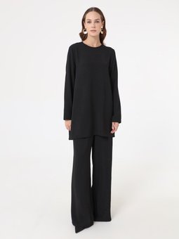 Aerobin Basic Tunik & Pantolon İkili Siyah Takım