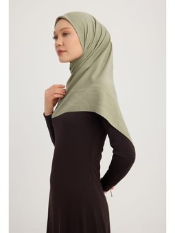 Mat Saten Pano Jakarlı Nefti Eşarp 100x100cm