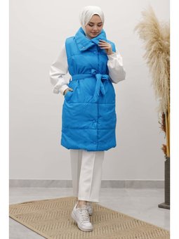 Çıtçıtlı Şişme Mavi Yelek