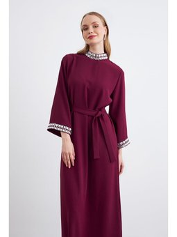 Beril Taşlı Bordo Elbise