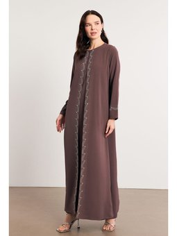 Vizon Lavin Büyük Beden Abiye Elbise