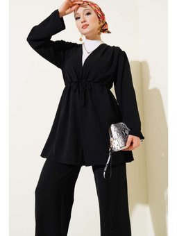 Bel Tünelli Ayrobin İkili Siyah Takım