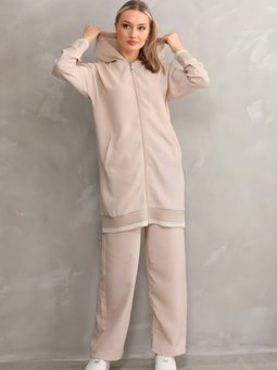 Bej Yazlık Sweat İkili Takım