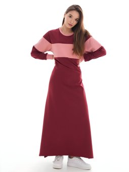 Yavru Ağzı Bloklu Spor Ribana Detaylı Elbise