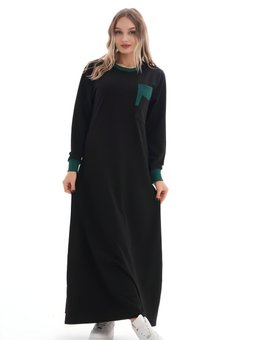 Zümrüt Yeşili Spor İkiiplik Cep Detaylı Elbise