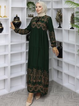 Zümrüt Yesili Elbise