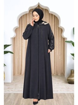 Elif Kapüşonlu Antrasit Ferace