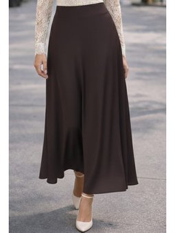 Saten Kahverengi Etek